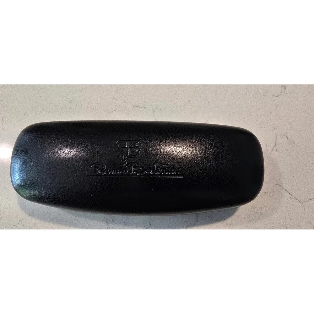 Renato Balestra Black Hard Shell Eyeglass‎ Case Purple Interior AA1185241